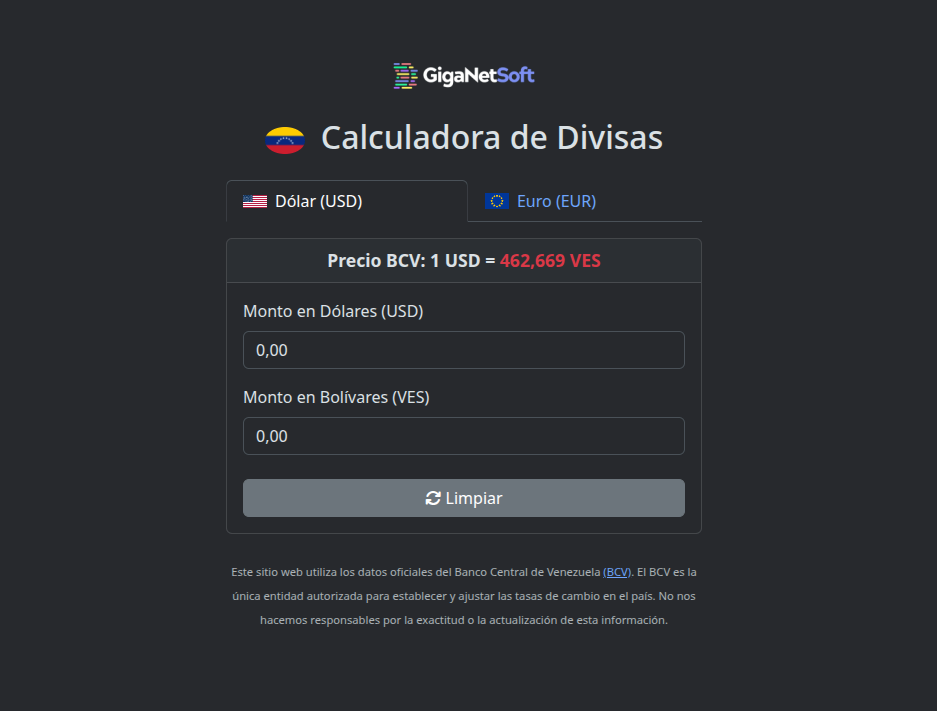 API y Calculadora BCV